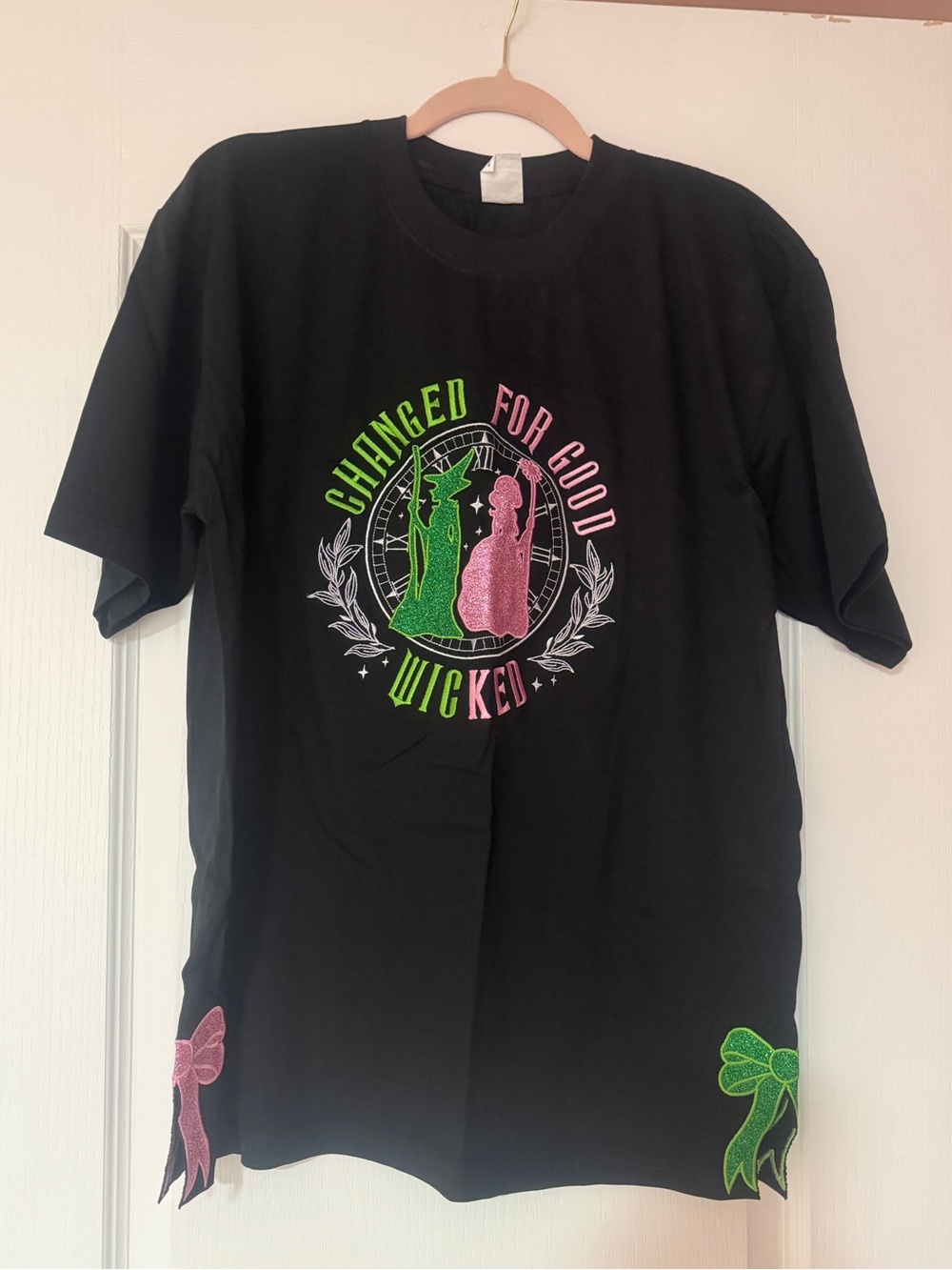 Changed for Good Wicked Graphic Tee - Black with Pink & Green